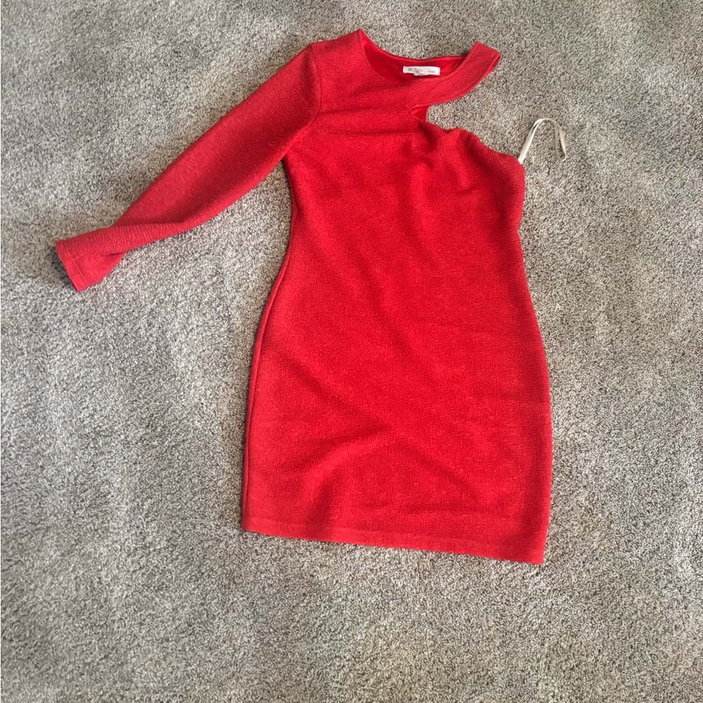 Bcbgeneration Red Asymmetrical One-Shoulder Bodyc… - image 2